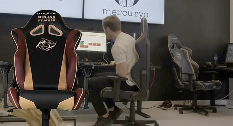 Ninjas in Pyjamas DXRacer gaming chair