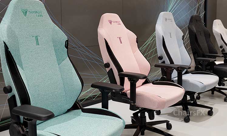 Secretlab showroom SoftWeave chairs