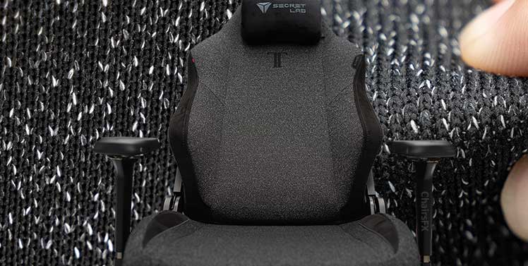 Triple Black SoftWeave fabric upholstery closeup