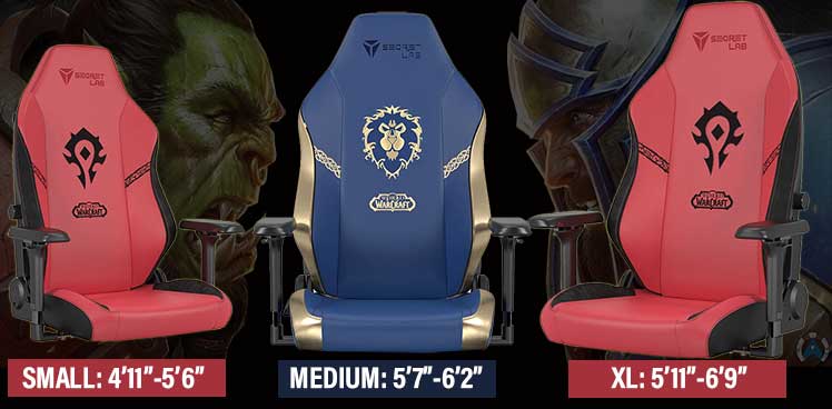 Titan Warcraft gaming chair sizes