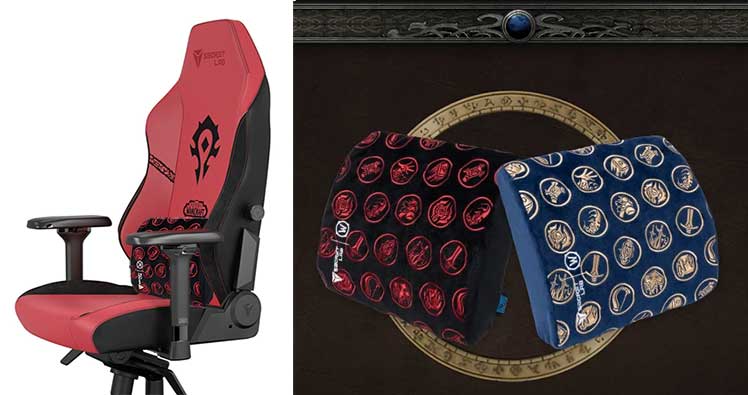 Secretlab World of Warcraft Lumbar pillows