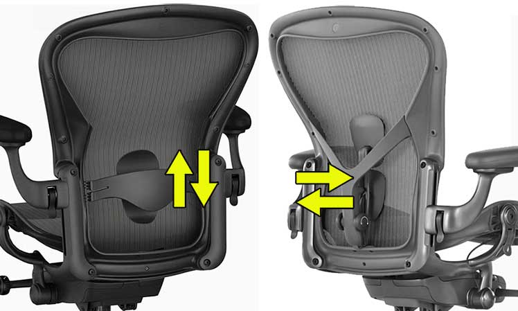 Herman Miller Aeron Posturefit vs Lumbar pad comparison
