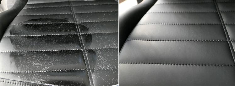 Baking soda cleaning PU leather chair