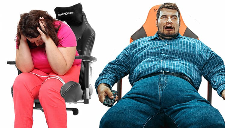 Bladed seat downsides for fat people