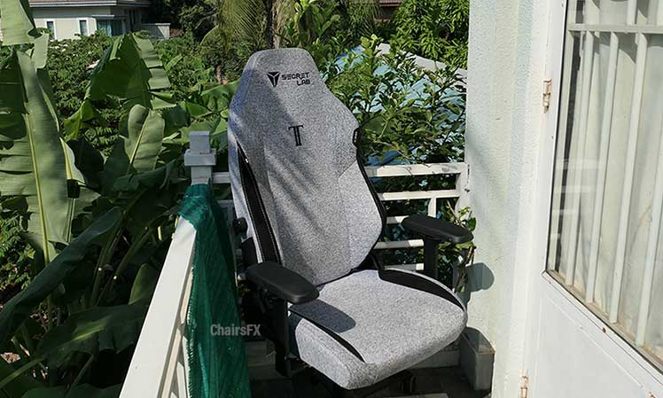 Disinfecting a gaming chair under sunlight