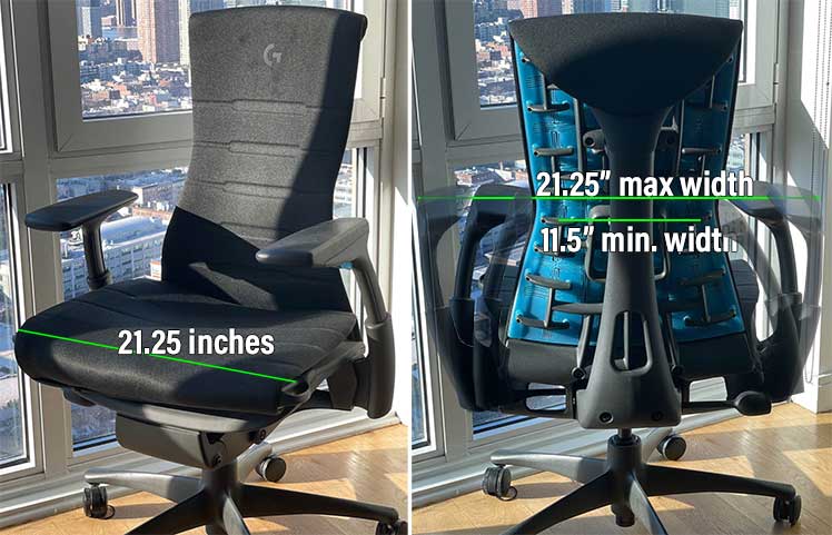 Embody gaming chair specifications