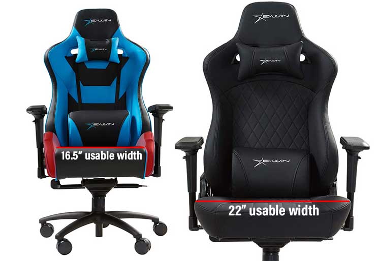 E-Win Flash XL seat sizes