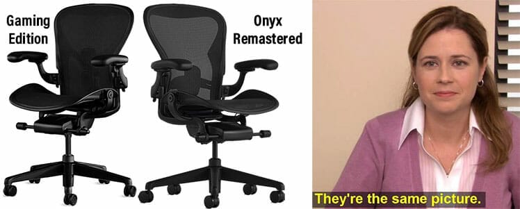 Aeron Gaming vs Onyx chair differences