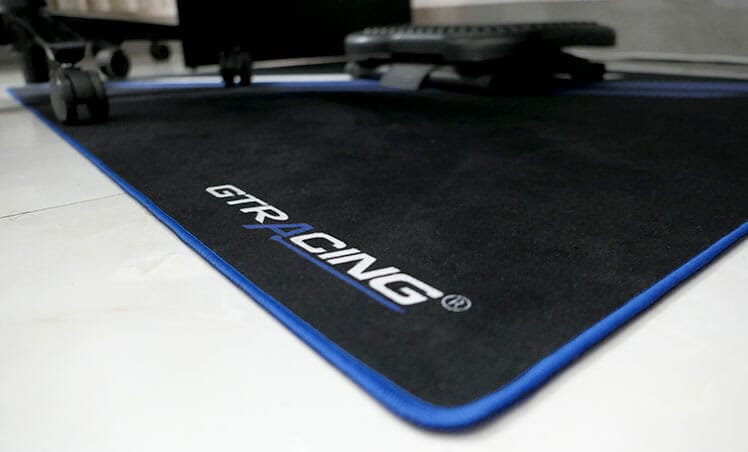 GTRacing rectangular gaming chair floor mat