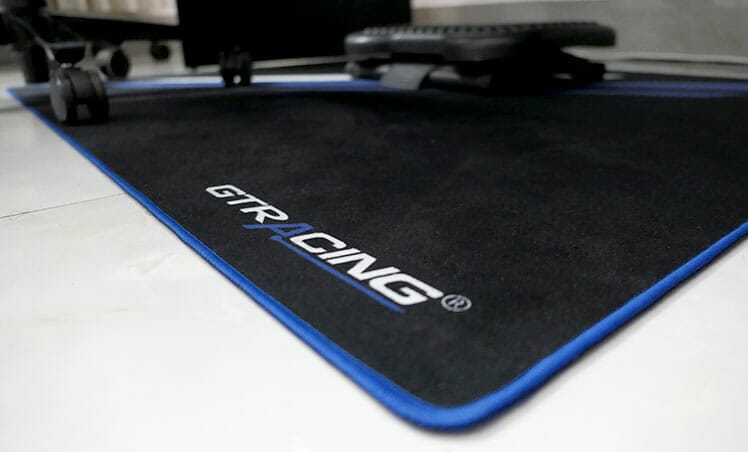 GTRacing rectangular gaming chair floor mat