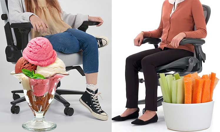 Healthy vs comfortable sitting posture