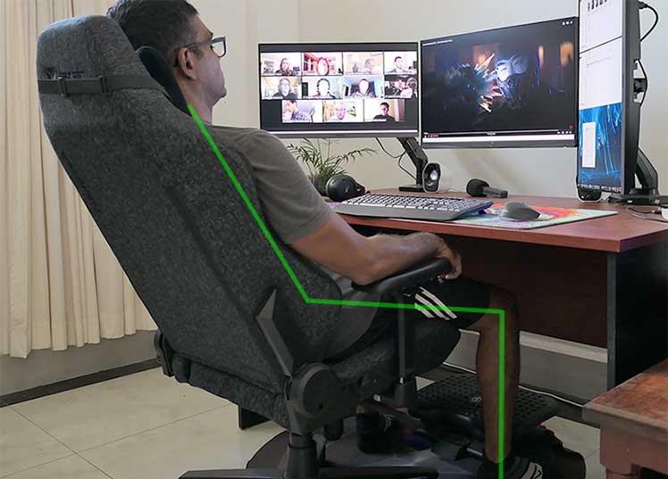 Good posture in Omega chair