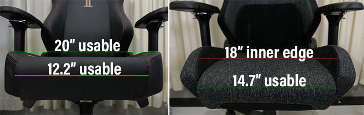Titan vs Omega seat width