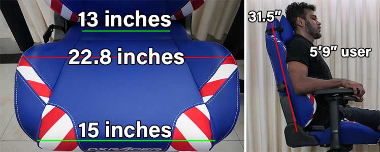 Craft Series seat and backrest size