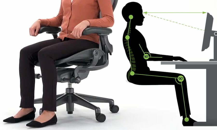 office chair sitting position