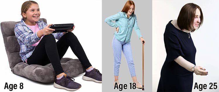 Children with poor posture habits