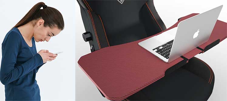 Text neck with lapboard