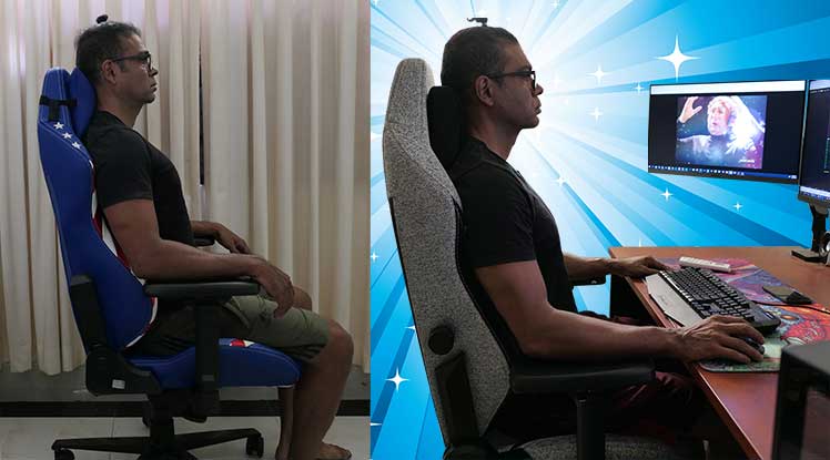 Perfect posture in a gaming chair