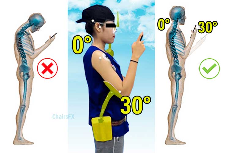 Best shoulder flexion for mobile computing