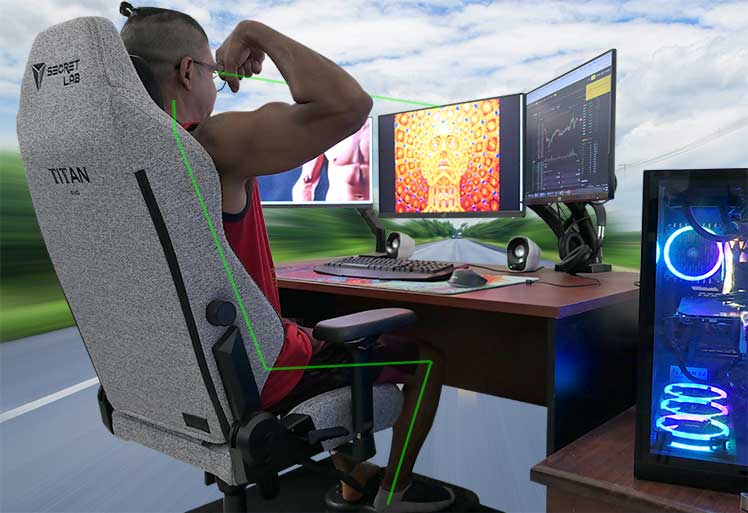 Healthy gaming chair posture