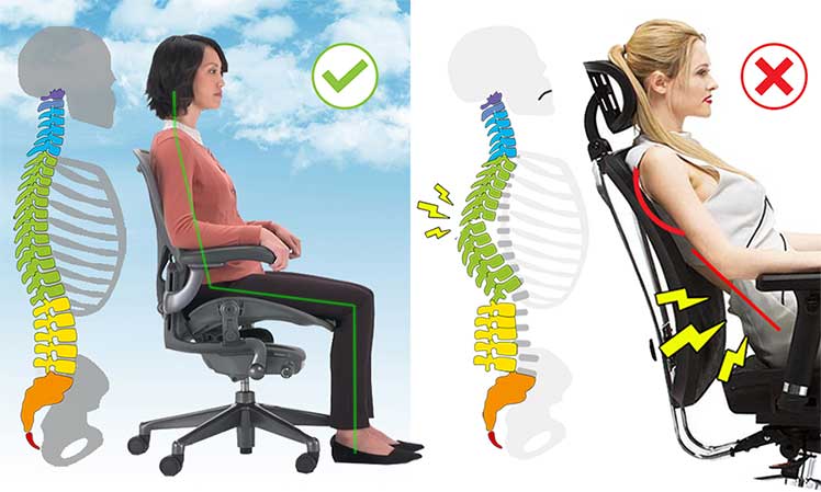 headrest position office chair