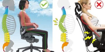 A headrest with a mid-back chair ruins posture and comfort