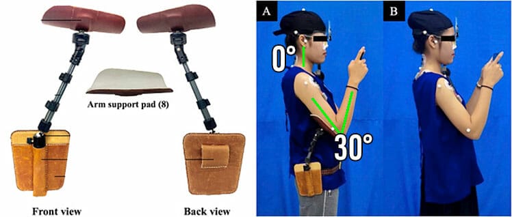 Ergonomic arm support prototype device for smartphone users