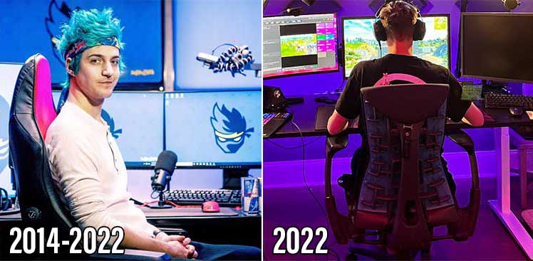 Ninja now uses a Herman Miller Embody gaming chair