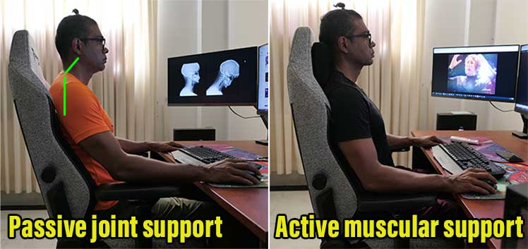 Passive vs active postural support