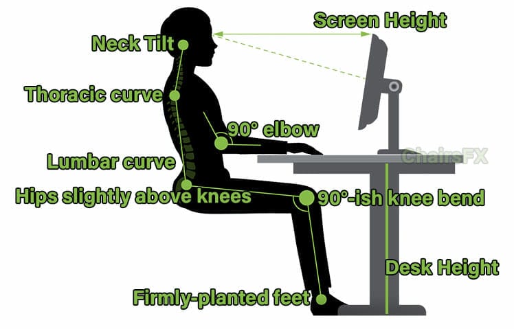 Perfect sititng posture requirements