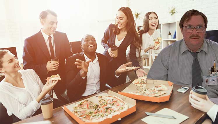 Office pizza party