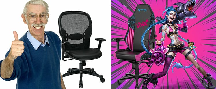 Plain vs vibrant chair styling