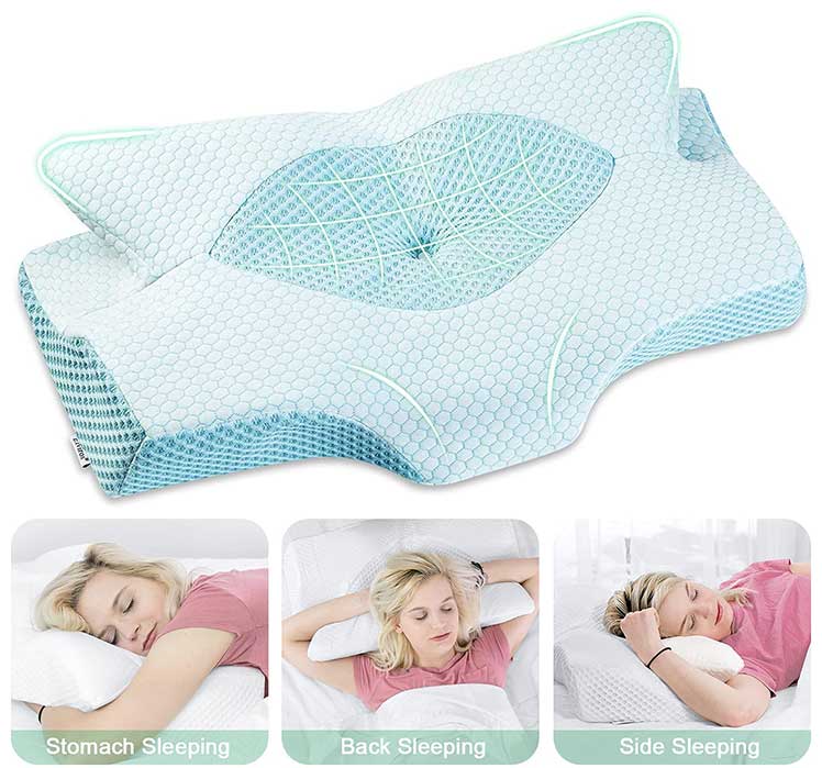 Elviros Cervical Memory Foam Pillow