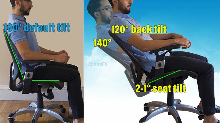 Staples Hyken recline modes