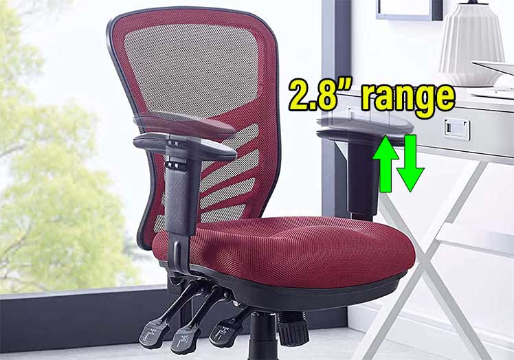 Modway Articulate armrest adjustability