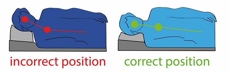 Good neck posture while sleeping on your side
