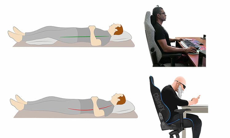 Unhealthy sleeping postures