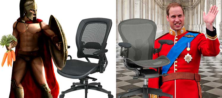 Cheap SPace seating chair vs pricey Aeron chair