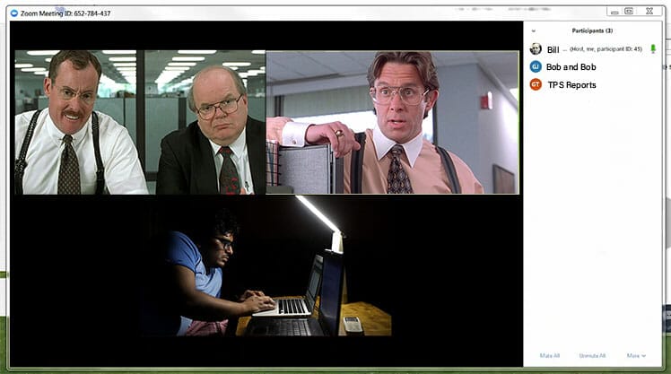 High-pressure Zoom meeting