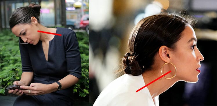 Alexandria Ocasio-Cortez neck posture