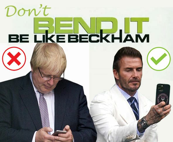 Bend it like Beckham slogan