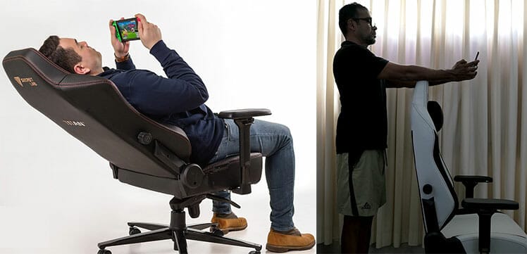Using a mobile phone in a gaming chair