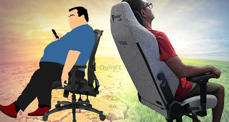 Obese people in office chair vs gaming chair