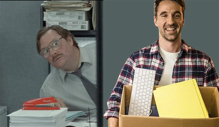 Office worker resigning