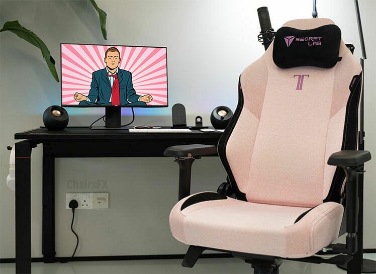 Titan Plush Pink SoftWeave chair