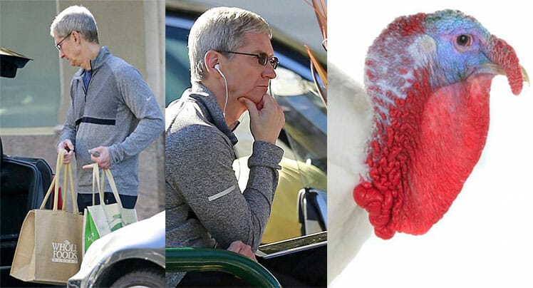 Tim Cook with turkey neck