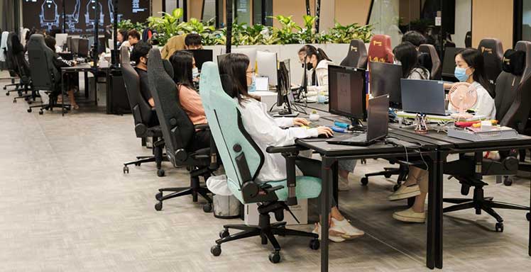 Secretlab chairs used in an office