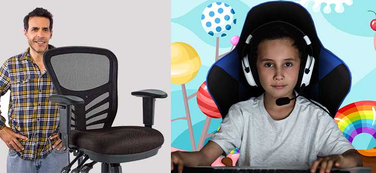 Office chair vs gaming chair for young people