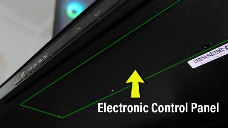 Magnus Pro Desk control panel underside view