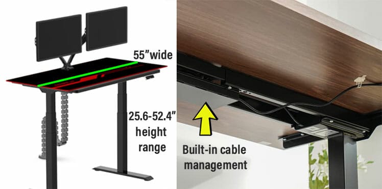 Flexispot E7 Pro desk custom build configuration